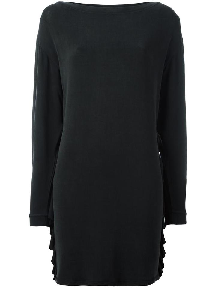 Diesel Ruffle Detail Dress, Women's, Size: Xs, Black, Cupro/rayon/spandex/elastane