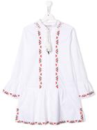 Alberta Ferretti Kids Embroidered Shift Dress - White