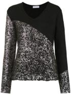 Mara Mac Embellished Knit Top - Black