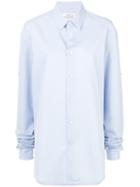 Maison Margiela - Elongated Sleeve Shirt - Women - Cotton - 38, Blue, Cotton