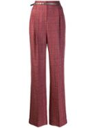 Fabiana Filippi Checked High Waisted Trousers - Red