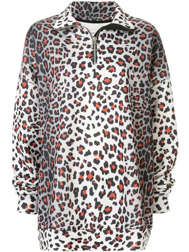 Marques'almeida Oversized Leopard Sweatshirt - Grey