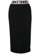 Constance C Logo Band Skirt - Black