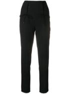 Tibi Anson High Waisted Trousers - Black