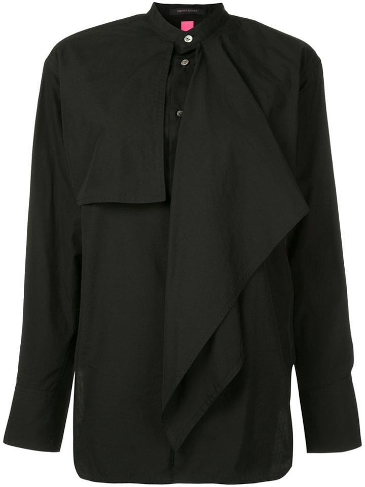 Y's Layered Frill Shirt - Black