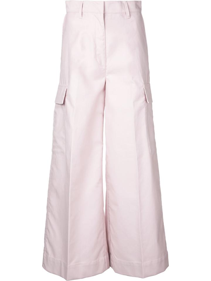 H Beauty & Youth - Flared Trousers - Women - Cotton - S, Women's, Pink/purple, Cotton