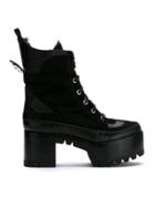 Andrea Bogosian Panelled Platform Boots - Black