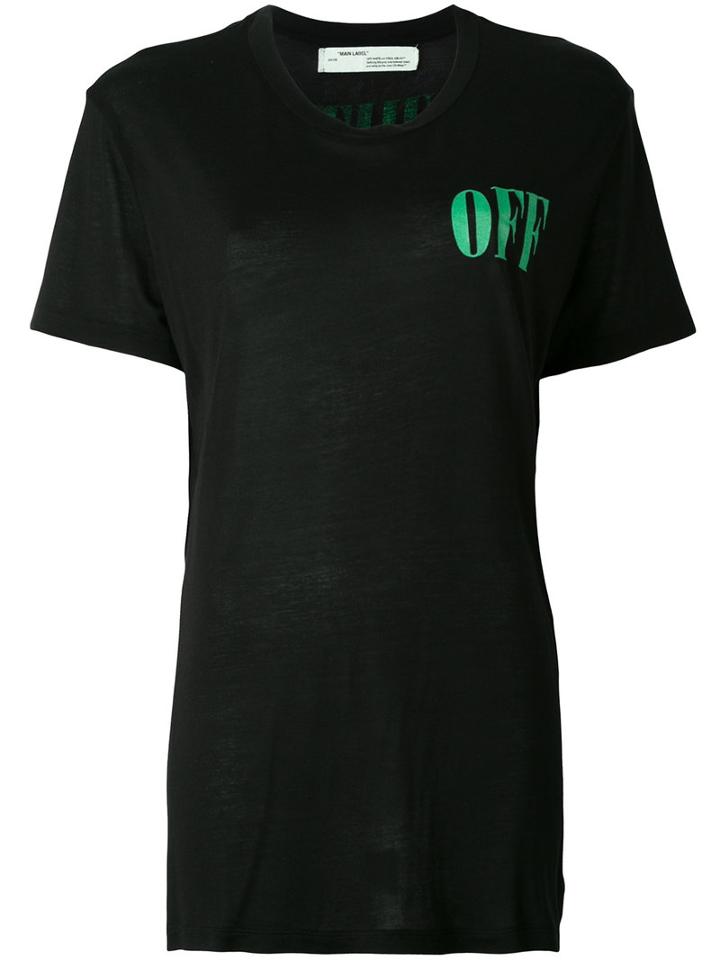 Off-white - Back Print T-shirt - Women - Micromodal - L, Black, Micromodal