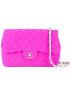Chanel Vintage Cc Logo Double Chain Bag, Women's, Pink/purple