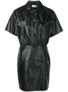 Courrèges Textured Shirt Dress - Black