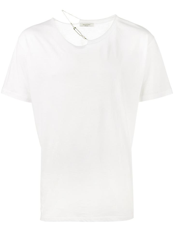 Valentino - Chain Threaded T-shirt - Men - Cotton - L, White, Cotton