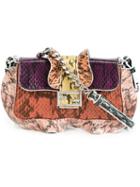 Fendi Micro 'baguette' Crossbody Bag, Women's, White, Python Skin