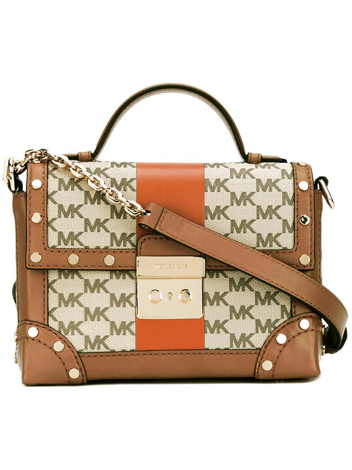 Michael Michael Kors Logo Pattern Structured Tote, Women's, Brown, Pvc