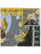 Emilio Pucci Frida Print Silk Blend Square Scarf - Blue