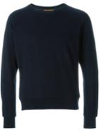 Eleventy Crew Neck Sweatshirt, Men's, Size: Xxl, Blue, Cotton/polyamide