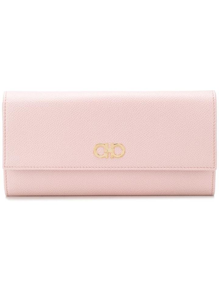 Salvatore Ferragamo Gancini Foldover Purse - Neutrals