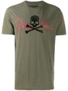 Philipp Plein Signature Embellished Skull T-shirt - Green