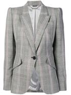 Alexander Mcqueen Prince Of Wales Tailored Jacket - Black