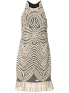 Nicole Miller Pleated Hem Dress, Women's, Size: 8, Nude/neutrals, Polyester