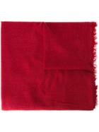 Ann Demeulemeester Frayed Scarf, Women's, Red, Cashmere