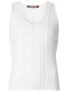 Roberto Cavalli Ribbed Knit Tank Top - White