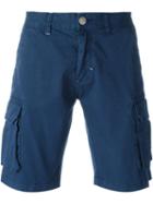 Sun 68 Military Cargo Shorts, Men's, Size: 38, Blue, Cotton/spandex/elastane