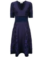 Yigal Azrouel Floral Patterned Knitted Dress - Black