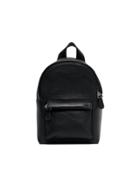 Heron Preston Black And Orange Logo Mini Leather Backpack