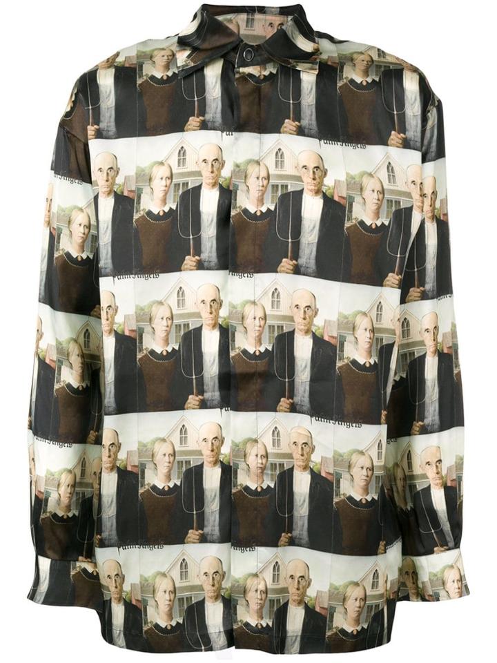 Palm Angels Graphic Print Shirt - Nude & Neutrals