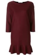 Harris Wharf London Boat Neck Dress - Pink & Purple