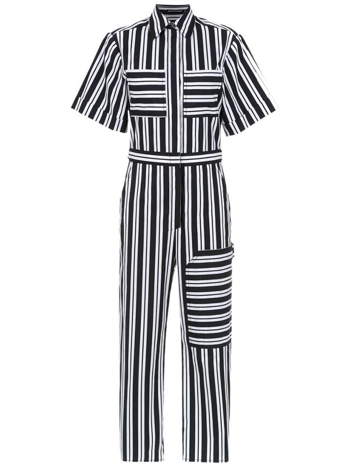 Reinaldo Lourenço Striped Jumpsuit - Black