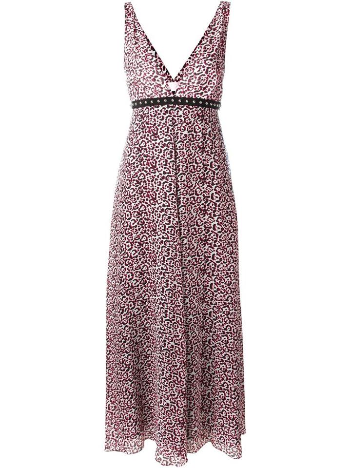 Giamba Animal Print Contrast Waist Dress