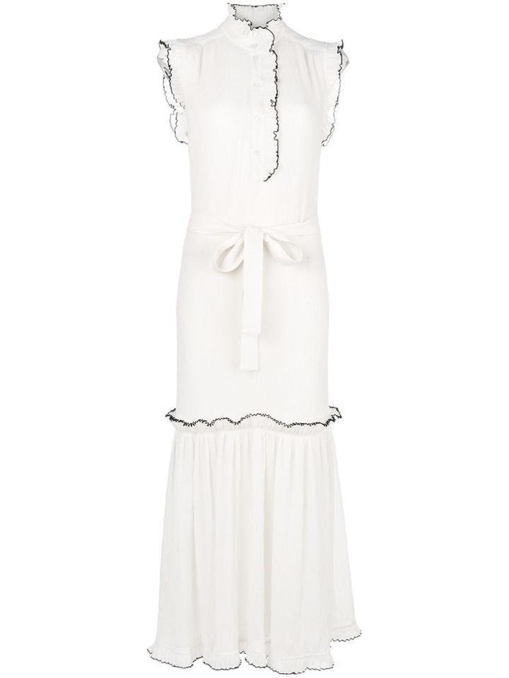 Tory Burch Long Ruffled Dress - Neutrals