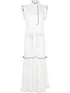 Tory Burch Long Ruffled Dress - Neutrals