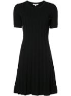 Jonathan Simkhai Pleated Striped Dress, Women's, Size: Medium, Black, Rayon/nylon