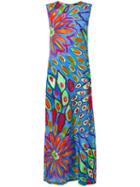 Aspesi - Floral Maxi Dress - Women - Silk - 44, Blue, Silk