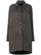 Isaac Sellam Experience Oversized Button Front Coat - Grey