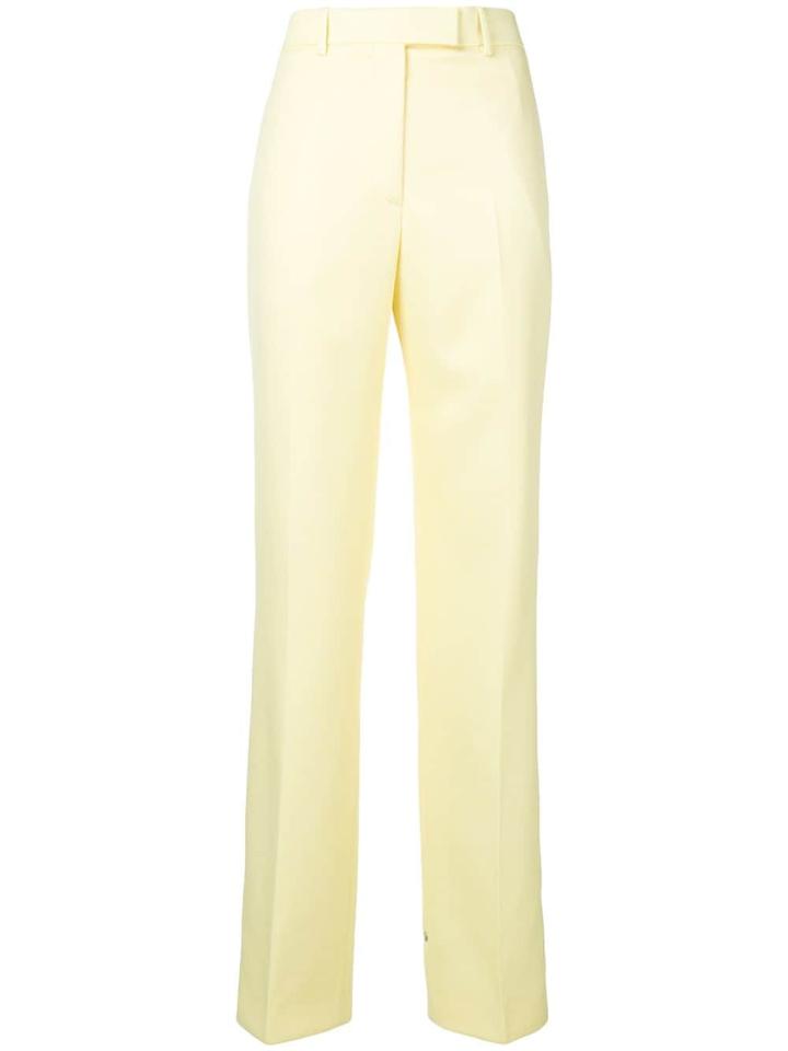 Calvin Klein 205w39nyc Silk Trim Twill Trousers - Yellow