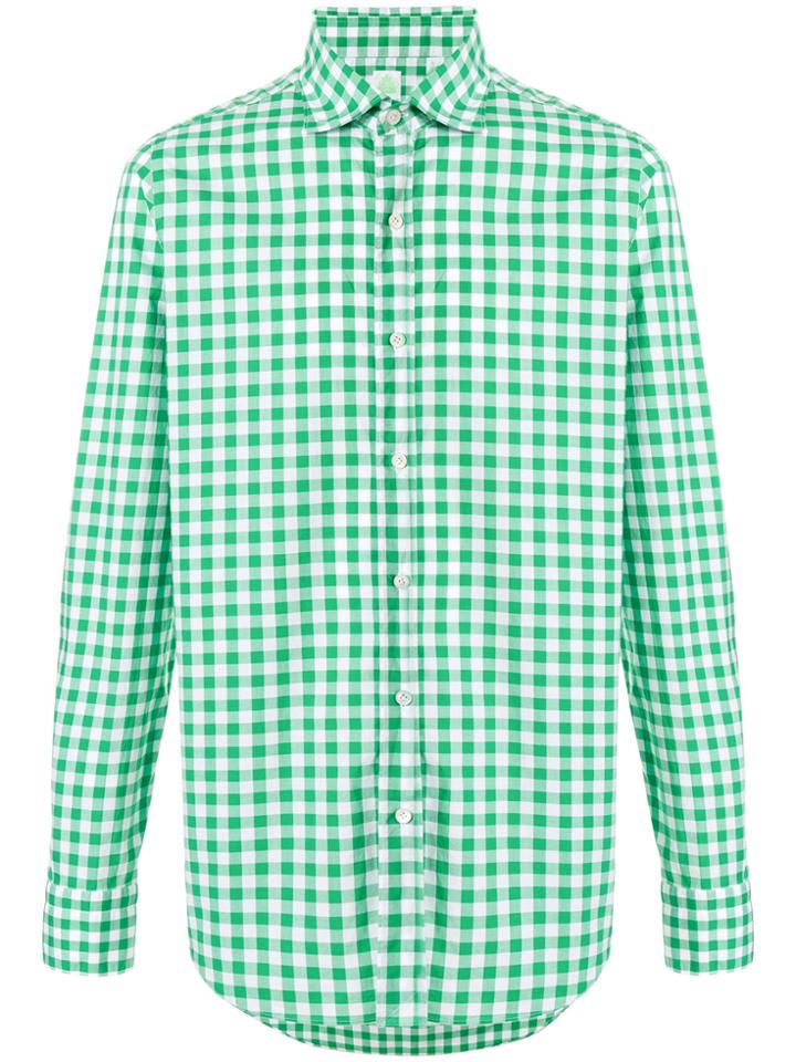 Finamore 1925 Napoli Checkered Shirt - Green