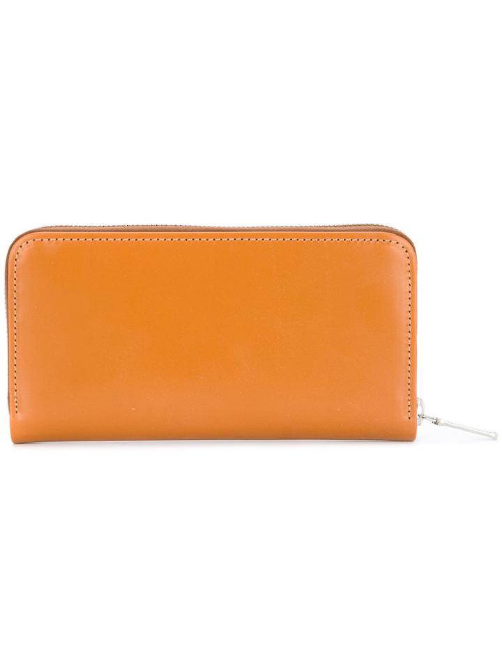 Whitehouse Cox Contrast Stitch Zipped Wallet - Brown