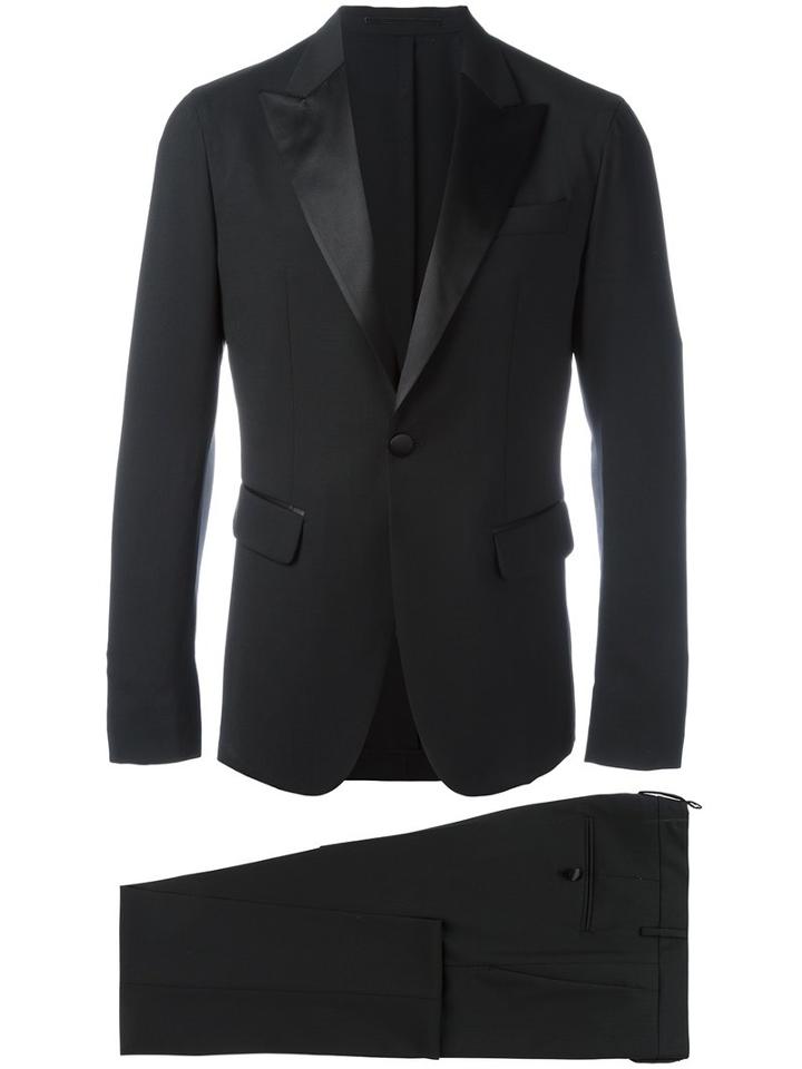 Dsquared2 Tokyo Tux Two-piece Suit, Men's, Size: 50, Black, Spandex/elastane/virgin Wool/silk/polyester