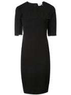 Emanuel Ungaro Fitted Lace Panel Dress - Black