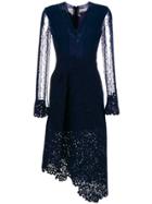 Ermanno Scervino Asymmetric Lace Dress - Blue