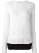 Michael Michael Kors Contrast Hem Jumper - Nude & Neutrals