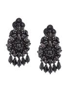 Etro Floral Drop Earrings - Black