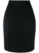 Versace Vintage Straight Fit Skirt - Black