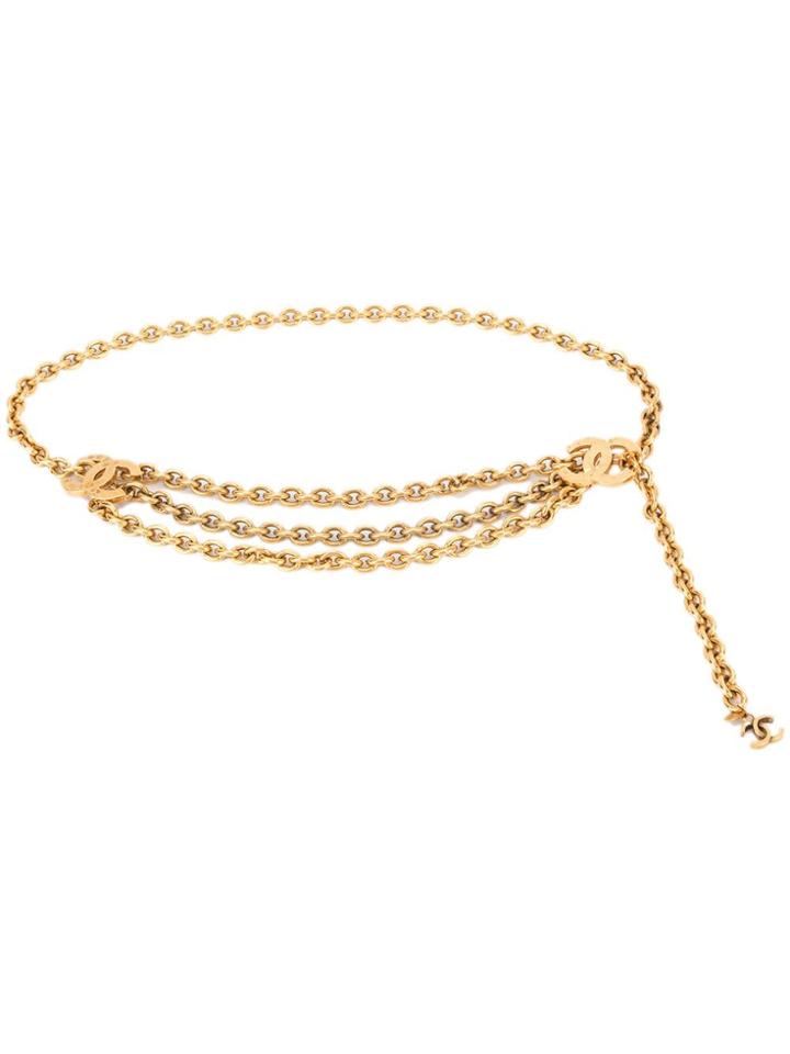 Chanel Pre-owned Cc Logos Belt - Gold