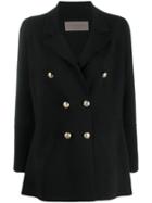 D.exterior Double-breasted Jacket - Black