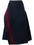 Victoria Beckham Logo Asymmetric Skirt - Blue