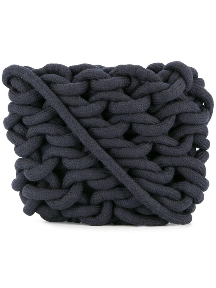 Alienina Braided Crossbody Bag - Blue